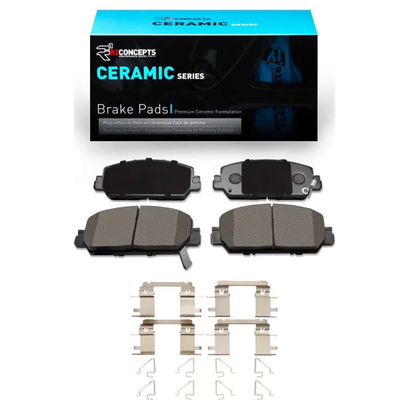 R1 Ceramic Front Brake Pad & Hardware Kit For 2017–2025 Acura Adx 1