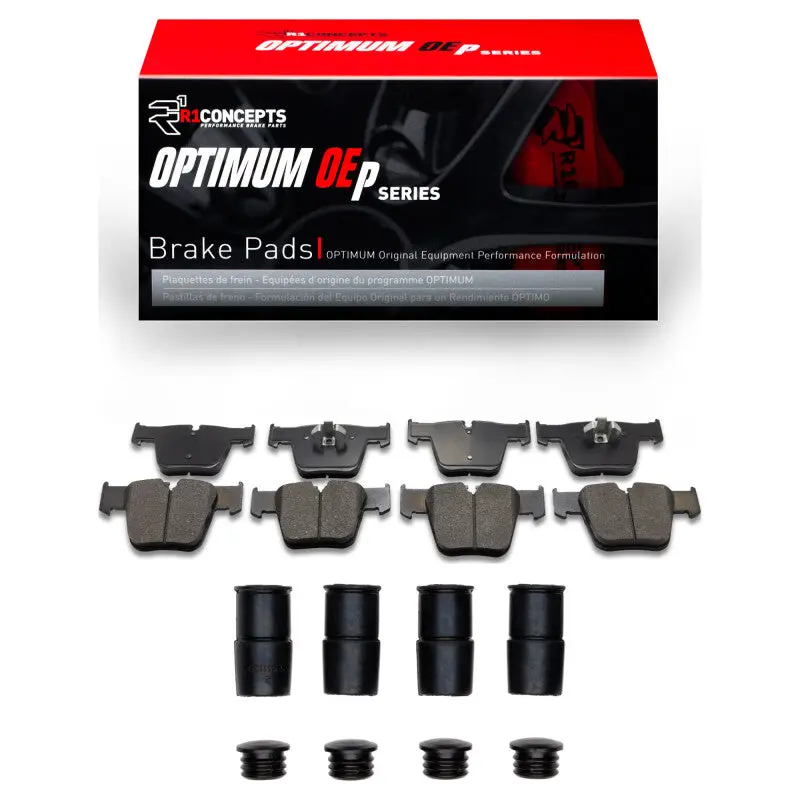 R1 Optimum Oe Front Brake Pad & Hardware Kit For 2007–2014 Mercedes-Benz Cl65 Amg 1