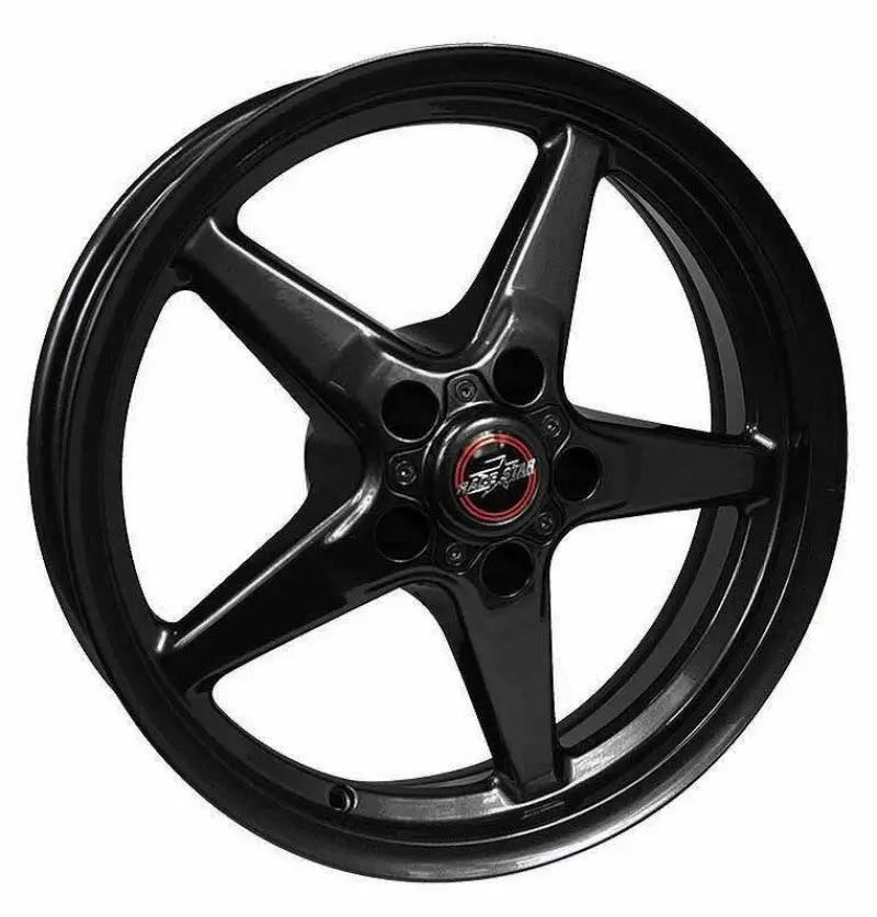Race Star 92 Drag Star Bracket Racer Wheel – 18X5", 5X120, 2" Backspace, Gloss Black Finish 1