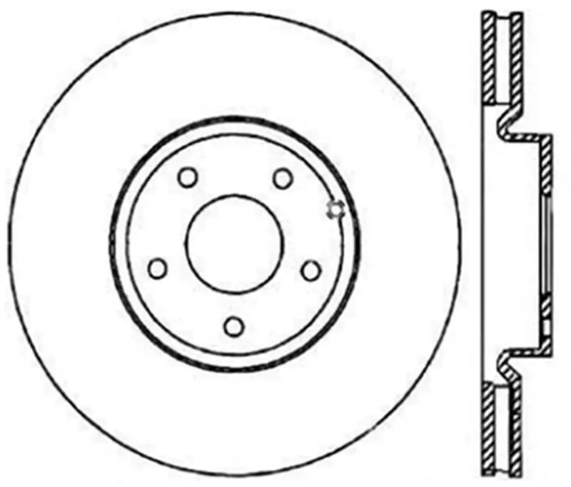 Stoptech Slotted And Drilled Rear Left Brake Rotor For 2002–2008 Nissan 350Z & 2002–2004 Infiniti G35 1