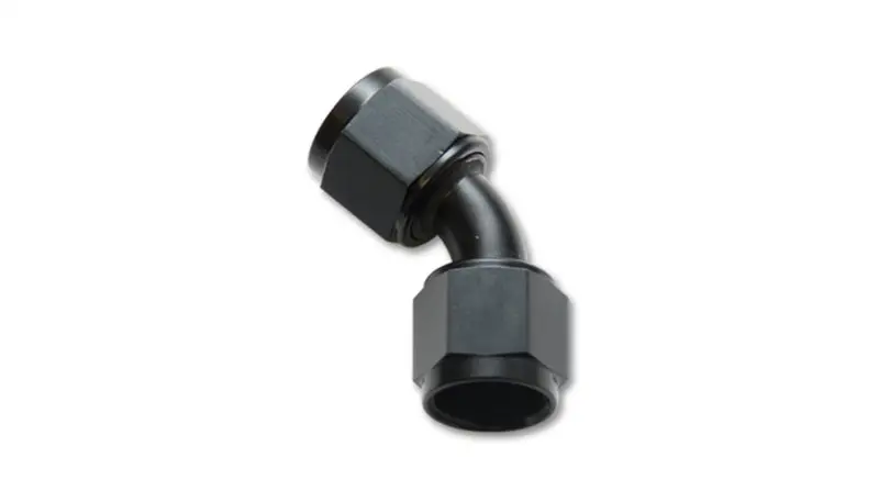 Vibrant -12An Female Flare Swivel Fitting – 45° Angle, Anodized Black (An-To-An) 1