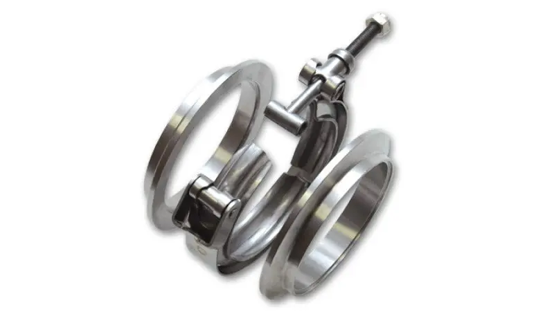 Vibrant Performance T304 Stainless Steel V-Band Flange Kit – Includes Two 3-Inch Od Flanges & One Clamp 1