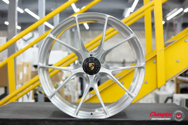 Vossen X Champion Rs74 Brushed Gloss Clear Wheel – 20X9", Et44, Centerlock Fitment For Porsche 911 Turbo (991) 1