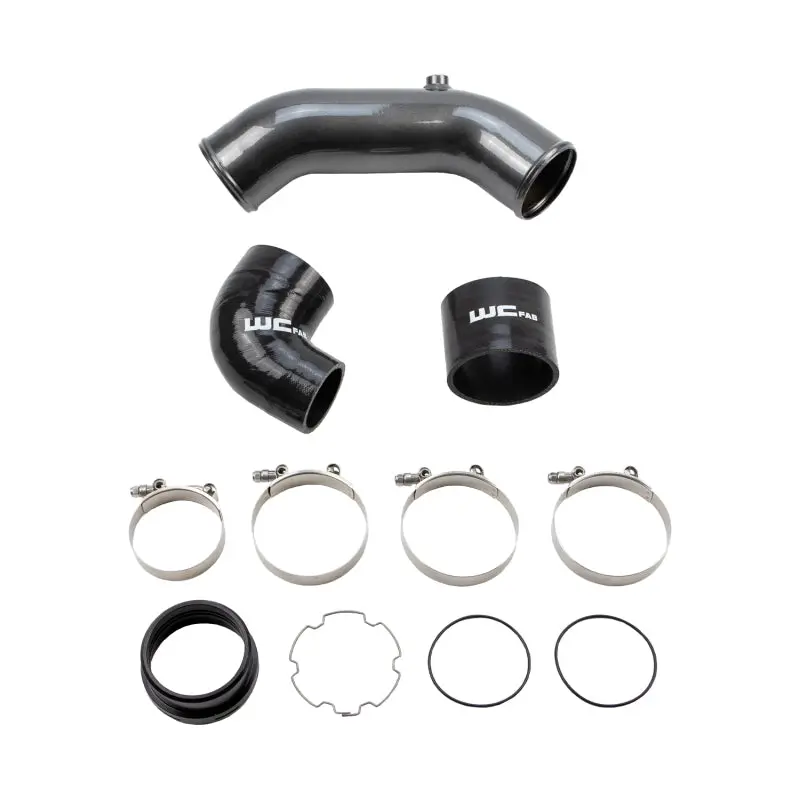 Wehrli Cold-Side Intercooler Pipe Kit — 3.5-Inch Diameter, Bengal Silver Finish For 2017+ Ford 6.7L Power Stroke 1