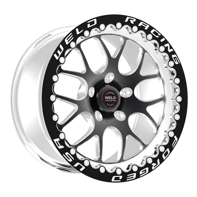 Weld S77 Hd Forged Aluminum Beadlock Wheel – 17X10 Inches, 5X135Mm Bolt Pattern, 6.2-Inch Backspace, Black Finish With Single Beadlock Ring 1