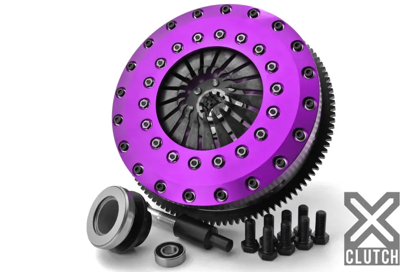 Xclutch Twin-Plate Organic Clutch Kit For 2001–2006 Bmw E46 M3 3.2L – 9In Diameter, Solid Pressure Plate 1