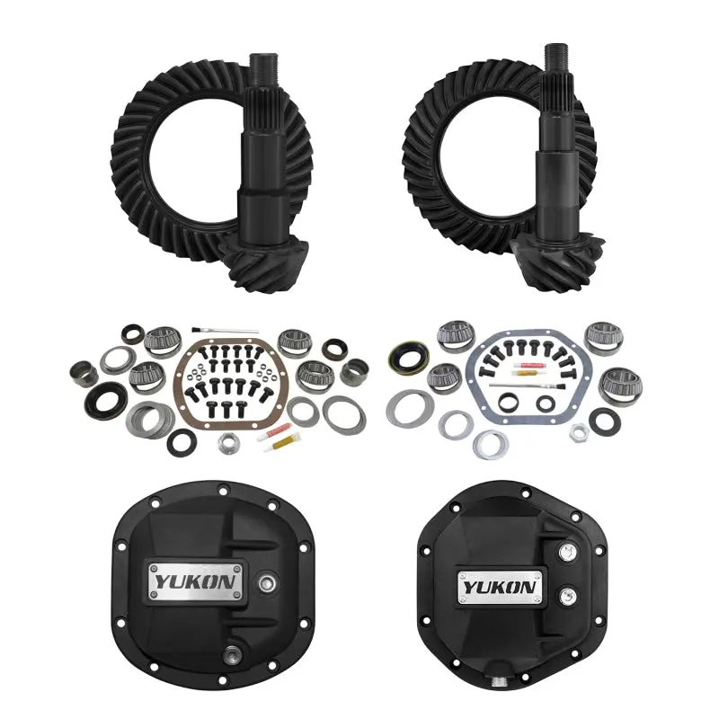 Yukon Gear & Axle 07-17 Jeep Wrangler (Jk) Stage 2 Re-Gear Kit W/Diff Covers (For Dana 30/44) - 4.56 1